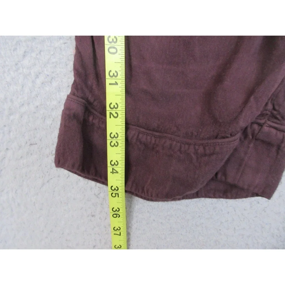 Lands End Pajama Set Women S Red Viscose Button Front Top Pants Soft Lounge